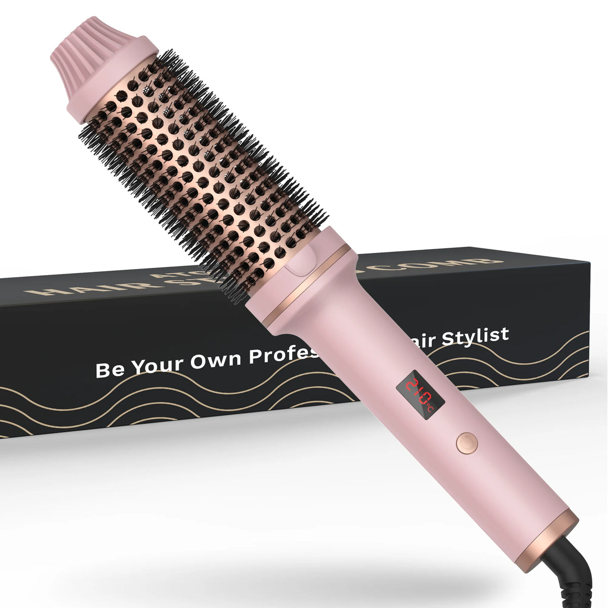 1.5" Ceramic Curling Wand Brush - Volume & Waves