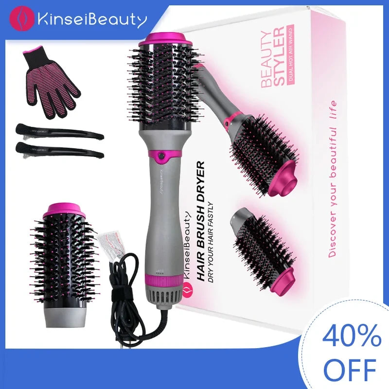 2-in-1 Hot Air Styling Brush - Dry & Volumize