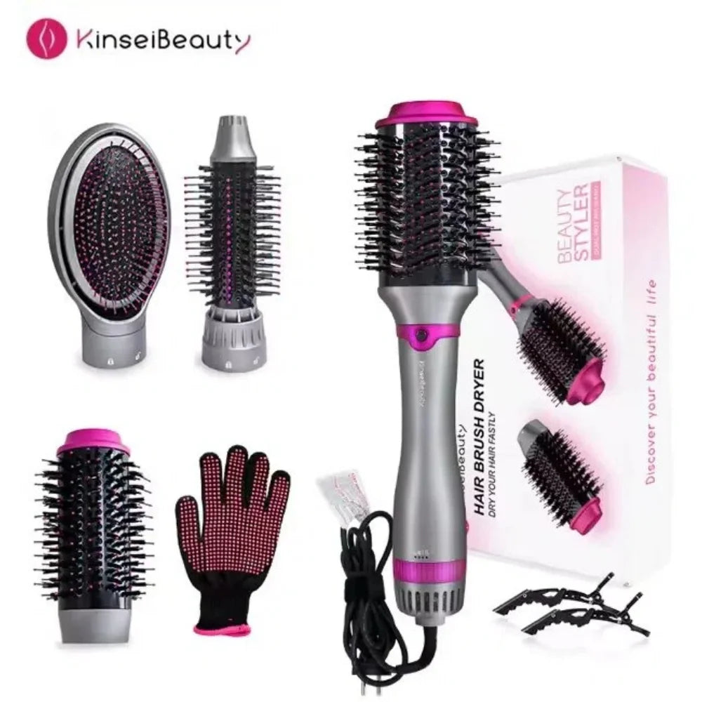Electric Hot Air Brush - Blow Dry & Straighten
