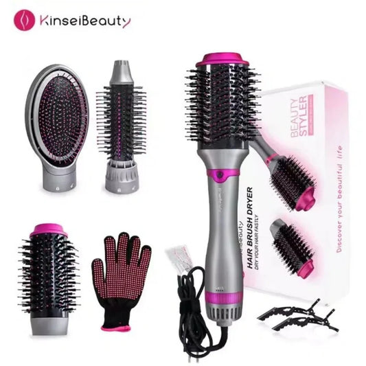 Electric Hot Air Brush - Blow Dry & Straighten